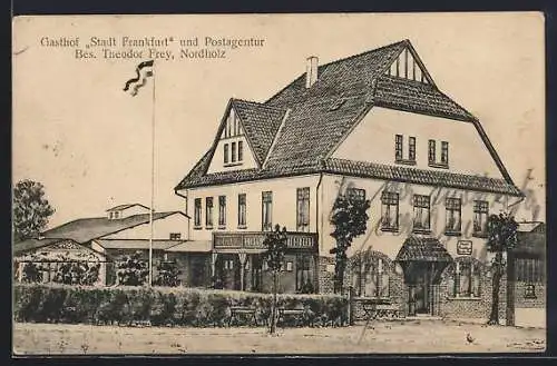 AK Nordholz, Gasthof Stadt Frankfurt und Postagentur, Bes. Theodor Frey