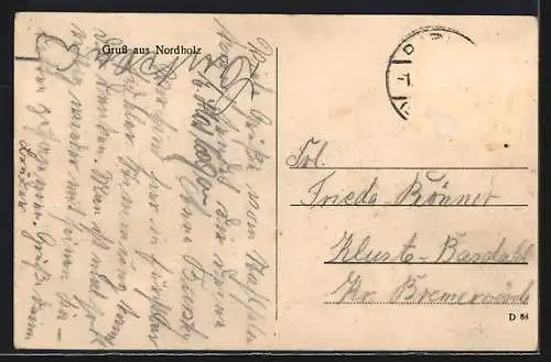 AK Nordholz, Gasthof Stadt Frankfurt und Postagentur, Bes. Theodor Frey