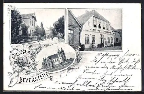 AK Beverstedt, A. F. Hölling`s Gasthof, Kirche