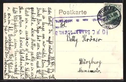 AK Ottweiler, Ortspartie mit Victoria-Strasse