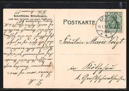 AK Hermstedt, Gasthof zur grünen Linde Chr. Ruppe