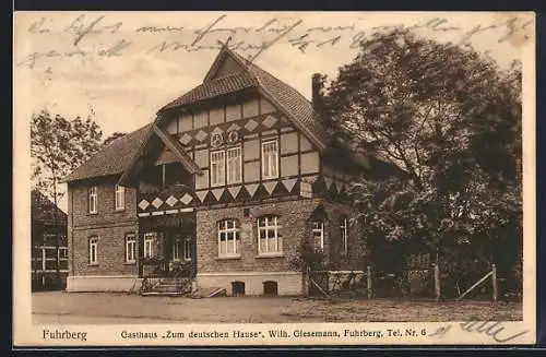 AK Fuhrberg, Gasthaus Zum deutschen Hause, Inh. Wilh. Giesemann