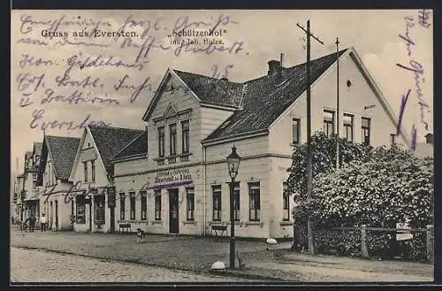 AK Eversten, Gasthof Schützenhof, Inh. Joh. Holze
