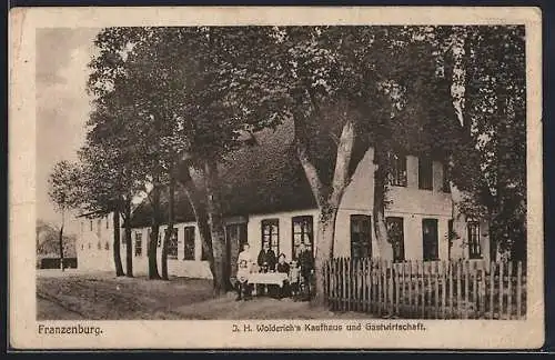 AK Franzenburg, Kaufhaus und Gasthof J. H. Wolderich