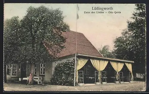 AK Lüdingworth, Gasthof Unter den Linden von Otto Quick