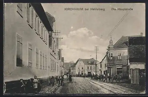 AK Kirchheim bei Heidelberg, Hauptstrasse mit Geschäft