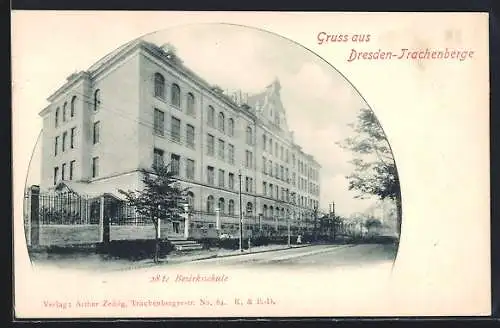 AK Dresden-Trachenberge, Blick auf die 28te Bezirksschule