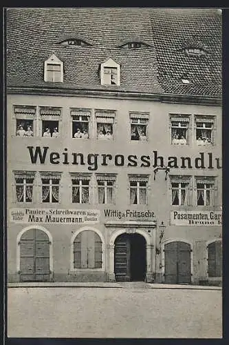AK Meissen /Sachsen, Weinhandlung Wittig & Fritzsche, Strasse Markt 3