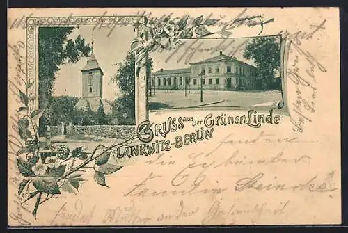 AK Lankwitz-Berlin, Gasthaus Grüne Linde, Kirche
