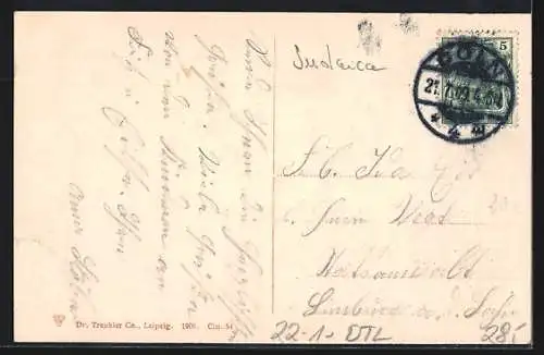 AK Köln-Neustadt, Königsplatz mit der neuen Synagoge