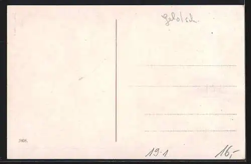 AK Neujahrsgruss, Zehn Mark Banknote, errötetes Fräulein