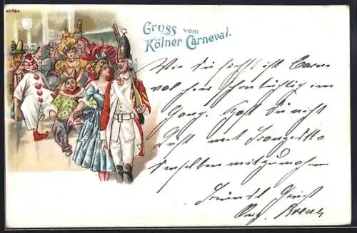 AK Köln a. Rh., Verkleidete Feiernde auf dem Carneval