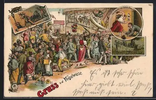 AK Attraktionen auf der Dresdener Vogelwiese