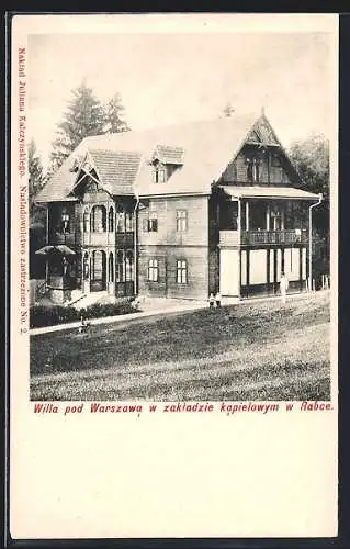 AK Rabka-Zdroj, Willa pod Warszawa w zakladzie kapielowyn
