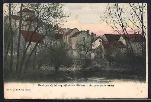 AK Mussy-sur-Seine, Un coin de la Seine et maisons au bord de l`eau