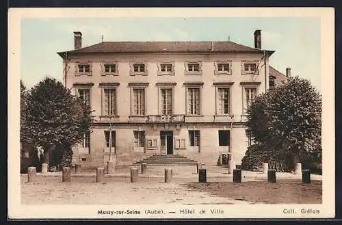 AK Mussy-sur-Seine, Hôtel de Ville