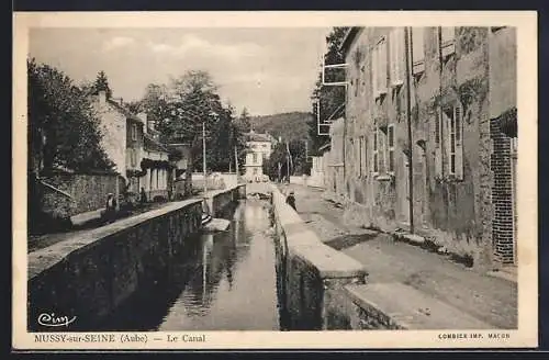 AK Mussy-sur-Seine, Le Canal