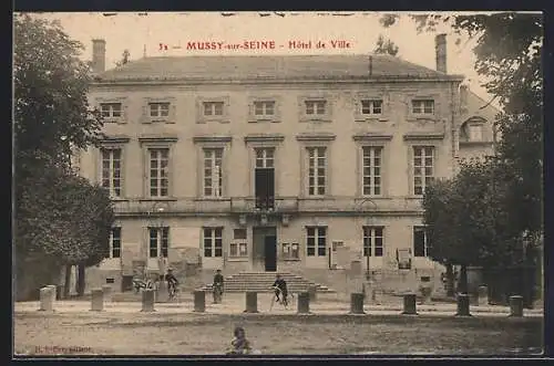 AK Mussy-sur-Seine, Hôtel de Ville