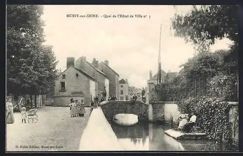 AK Mussy-sur-Seine, Quai de l`Hôtel de Ville n° 3