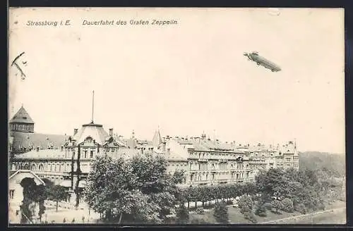 AK Strassburg i. E., Dauerfahrt des Grafen Zeppelin