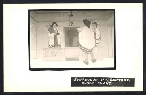 Künstler-AK Rhode Island, RI, Synagogue, 17th Century