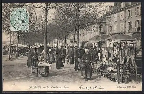 AK Orléans, Le Marché aux Puces, Antiquitätenhandel