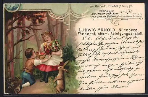 AK Nürnberg, Färberei u. chem. Reinigungsanstalt Ludwig Arnold, Hänsel und Gretel
