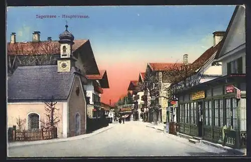 AK Tegernsee, Partie in der Hauptstrasse