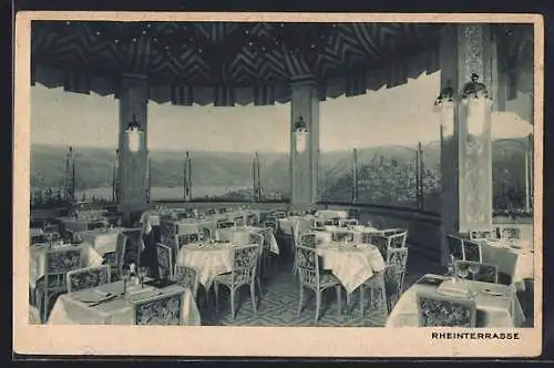 AK Berlin-Tiergarten, Rheinterrasse vom Haus Vaterland, Restaurant am Potsdamer Platz