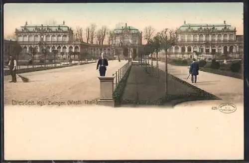 AK Dresden, Königlicher Zwinger, Westlicher Teil