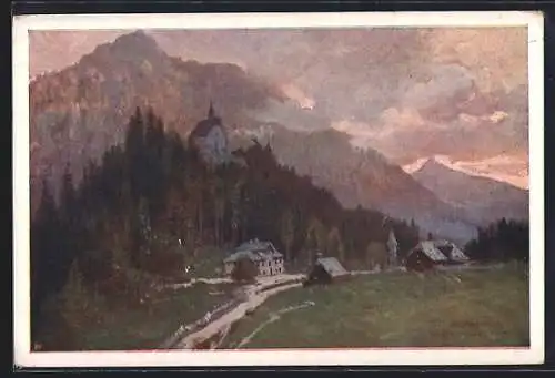 Künstler-AK Karl Ludwig Prinz: Mariazell-Ursprung, Siegmunds-Kapelle