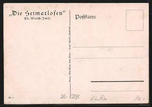 Künstler-AK Thomas Walch: Die Heimatlosen, Flüchtlinge