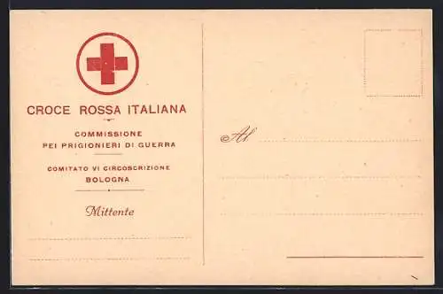 AK Bologna, Croce Rossa Italiana, Italienischs Rotes Kreuz