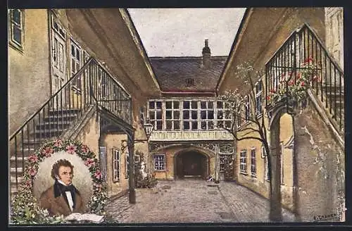 AK Wien, Franz Schubert`s Geburtshaus in der Nussdorferstrasse 54