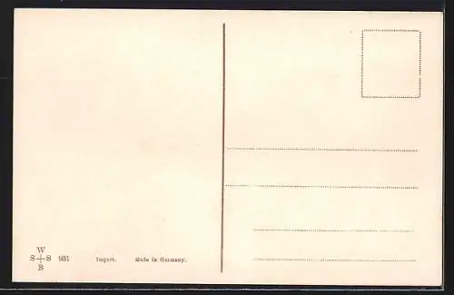 Künstler-AK Willi Scheuermann: Dicker Kavalier am Strand wird von Knabe mit Pusterohr beschossen