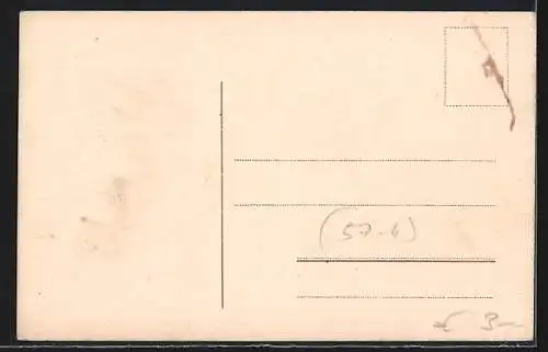 Künstler-AK Stilleben mit Pflaumen und Mohnblumen