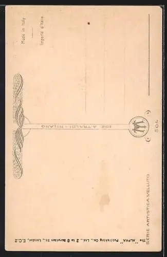 Künstler-AK Pfirsiche an einem Zweig