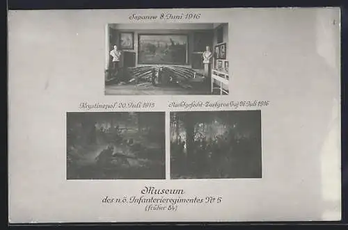 AK Innenansichten des Museums des n. ö. Infanterieregumentes No. 5