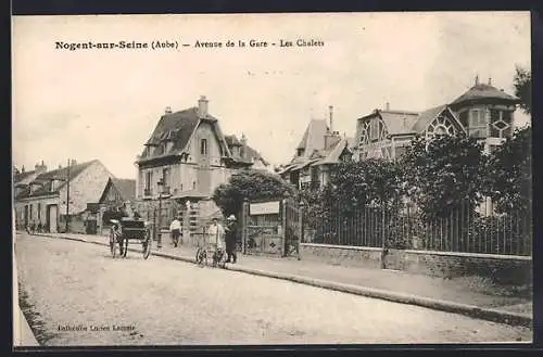 AK Nogent-sur-Seine, Avenue de la Gare, Les Chalets