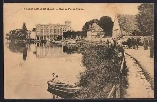AK Nogent-sur-Seine, Quai du Port au Charbon