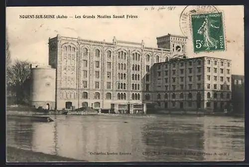 AK Nogent-sur-Seine, Les Grands Moulins Sassot Frères