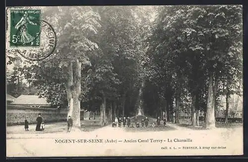 AK Nogent-sur-Seine, Ancien Canal Terray, La Charmille