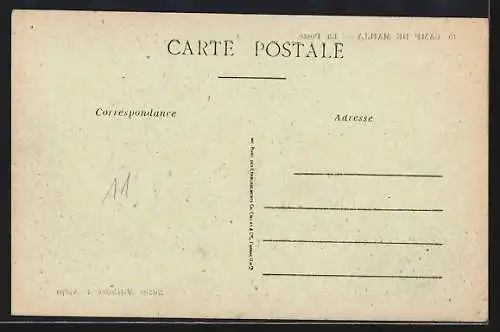 AK Camp de Mailly, La Poste avec deux personnes devant l`entrée