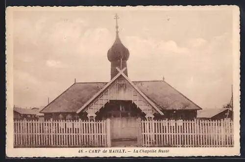 AK Camp de Mailly, la Chapelle Russe
