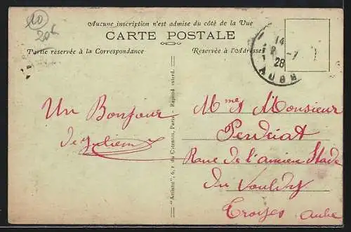 AK Les Grandes-Chapelles, Grande Rue, 1re partie
