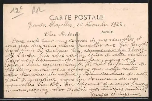 AK Grandes-Chapelles, Monument aux enfants tombés pendant la Guerre 1914-1918 et leurs tombes