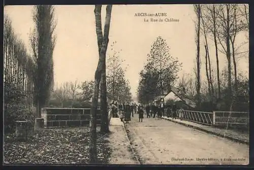 AK Arcis-sur-Aube, La Rue de Châlons