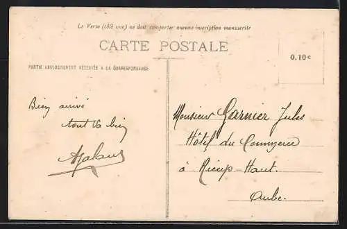 AK Arcis-sur-Aube, Place Gambetta et rues adjacentes au bord de la rivière