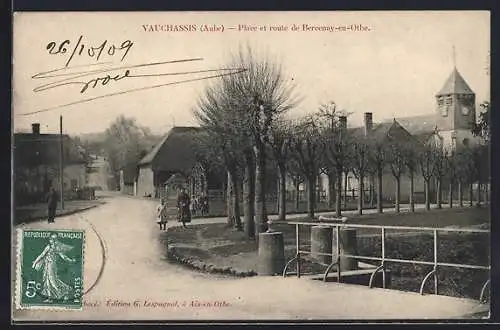 AK Vauchassis, Place et route de Bercenay-en-Othe