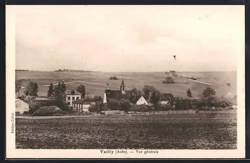 AK Vailly, Vue générale du village et des champs environnants